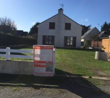 Panneau permis de construire à la date du 23 oct 2020