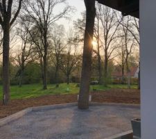 Fondation terrasse et aménagement piéton