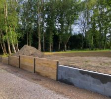 Soutènement poutres chêne