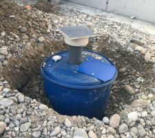 Préparation de 2 regards d'évacuation d'eaux vers la terre