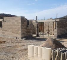 Remblaiement avant debut de l'etage