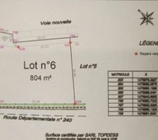 804m2 en lotissement