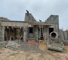 &Eacute;l&eacute;vation des murs etage