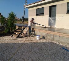 Lissage béton sur terrasse