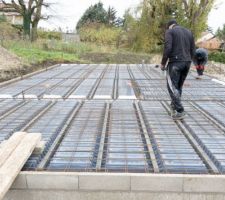 Préparation en cours pour coulage le lendemain