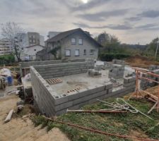 &Eacute;l&eacute;vation des murs du RDC