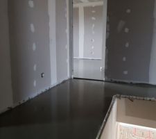 Chape fluide étage et RDC coulée