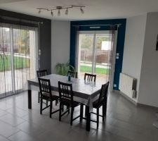 Changement de deco intérieur 
Remplacement du prune pour du vert canard
Sejour