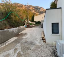 Mur de soutènement accès maison