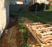 Vide sanitaire , pignon droit de la maison