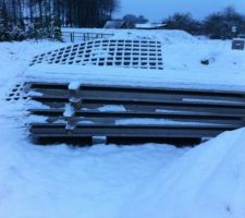 Les poutres et le ferraillage (T.S) sous la neige !!!