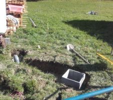 Déplacement du regard d'eaux pluviales : je le mets pile sous la gouttière