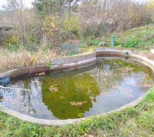 Mise en eau du bassin. Il fait environ 30m3 et a mis 3semaines à se remplir