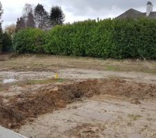 Photo prise du terrain prise un jour bien gris cet hiver