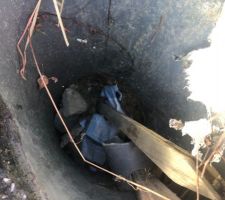 Absence de protection et destruction du conduit d?&eacute;vacuation pluviale en bord de chantier