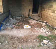 Mise en attente avant coulage dalle de gaines suppl&eacute;mentaires