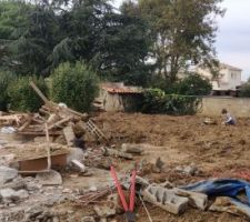 Destruction d'un mur entre maison et piscine