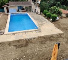 Remplissage de la piscine fini !!