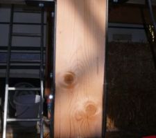 Les &eacute;querres en fer pli&eacute; : support des poutres LC de la dalle bois.