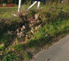 Muret sur le terrain