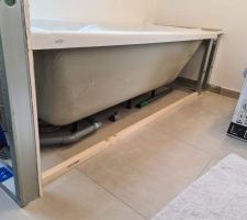 Support tablier de baignoire en cours