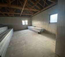 Mise en place de l?isolation sous toiture Euromac2 23cm