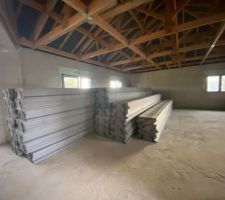 Mise en place de l?isolation sous toiture Euromac2 23cm