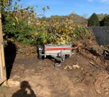 Cr&eacute;ation de l?entr&eacute;e de terrain et d&eacute;but du nettoyage