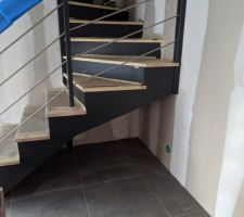Escalier en place