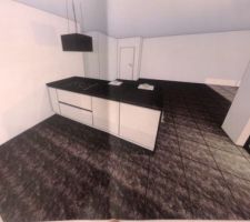 Plan cuisine &icirc;lot Ixina