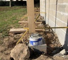 Les socles de la charretterie sont plus haut que le seuil du garage...