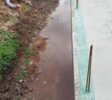 Fondations noyées après 3 jours de pluie