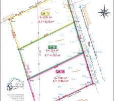 Cadastre du terrain ( lot 2 )