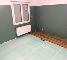 Pose du parquet étage !