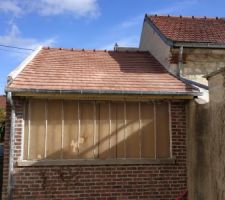 Nouvelle toiture du garage existant
