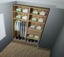 Création des dressing Pax ikea avec leur logiciel 
Voici ce que le dressing ds la chambre de notre fils