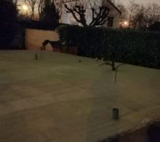 Découverte de la dalle au couché de soleil