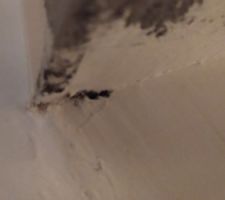 Test étanchéité raté du à de nombreux gros trous entre l'escalier et le placo et l'encadrement des ouvertures (portes et fenêtres) et le placo