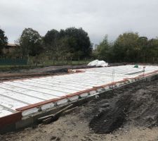 Plancher Hourdis en polystyrène posé