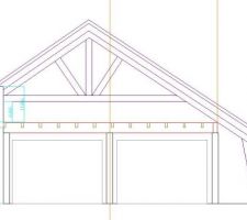 Coupe du garage pour montrer la nécessité de la poutre longitudinale.