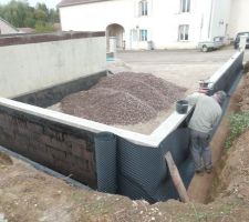 Mur blocs à bancher