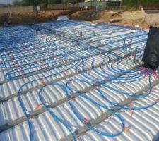 Pose du plancher chauffant