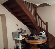 Démolition mur escalier