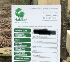 Panneau permis de construire