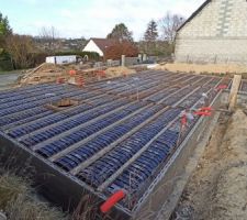 Vue générale du plancher avant coulage