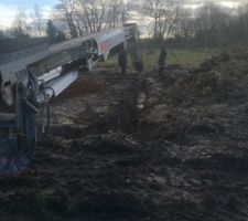 Coulage de la semelle avec gros b&eacute;ton