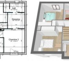 Plans Etage avec vue 3D