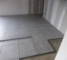1er jour pose du carrelage