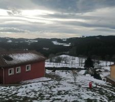 Vue à l'ouest depuis le parking collectif.