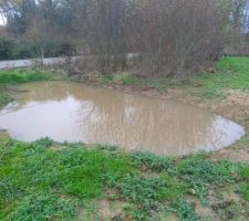 Mare gentiment creusée par Coeur Emeraude, association chargée de la mise en place du parc naturel régional.
Environ 12 de long et entre 4 et 7 m de large, profondeur maxi 1.5 m.
en ce moment, bien pleine ;)